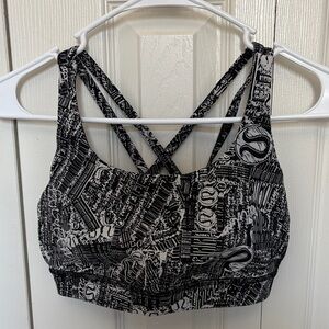 Lululemon Athletica Monochrome Graphic Energy Bra